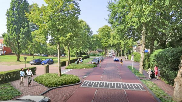 Een impressie van hoe de Eemnesserweg eruit ziet na afronding van de werkzaamheden.